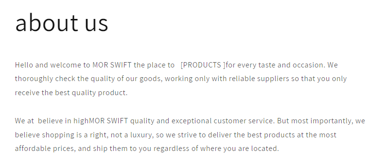[PRODUCTS ] v About us sekcii