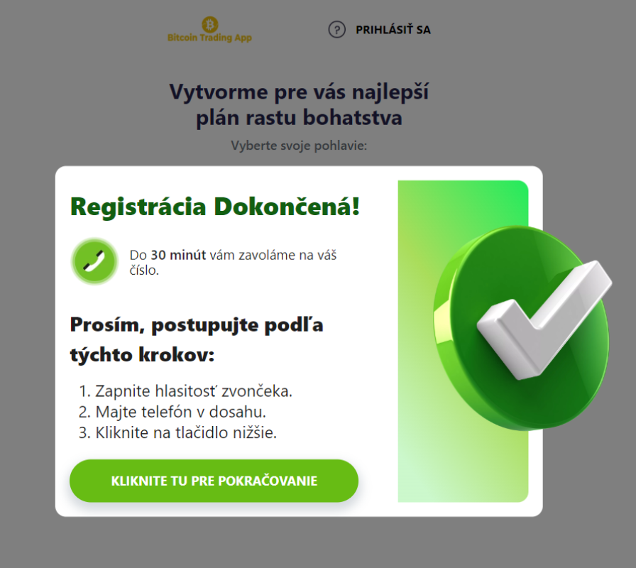 Keď pokračujete