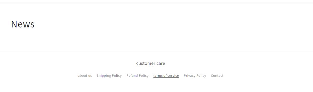 Stránka Terms of service, alebo?