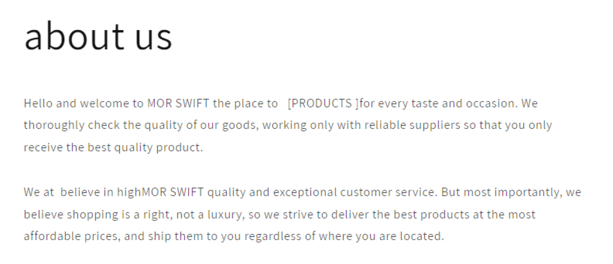 [PRODUCTS ] v About us sekcii