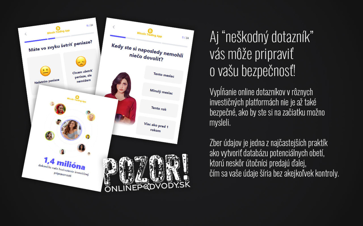 Prečo sú internetové ankety a formuláre na podvodných weboch nebezpečné?