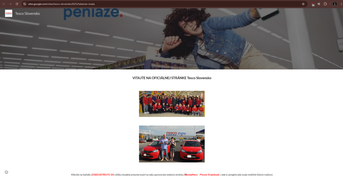 Oficiálny web tesca?